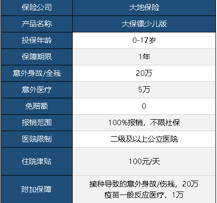 大保鏢意外險少兒版怎么樣 值不值得買？